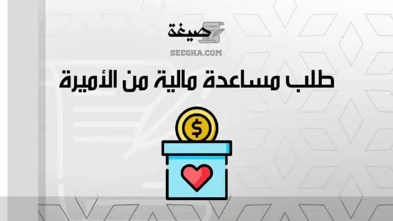 طلب مساعدة مالية من الأميرة